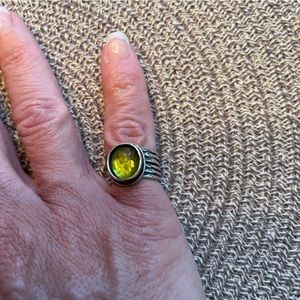 Silpada green peridot ring